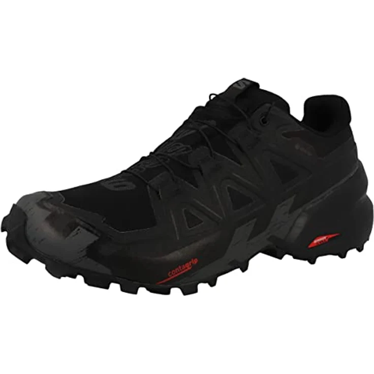 Salomon Speedcross 6 GTX, Herren Laufschuhe mit robustem Mesh-Obermaterial, Schnellschnürung, Schwarz, Größe 48 – Bild 4