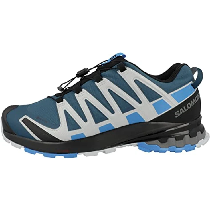 Salomon XA Pro 3D v8 GTX Wide, Laufschuhe für Wanderungen, wasserdicht, griffige Contagrip-Sohle, dunkelblau, Größe 40 2/3 – Bild 1