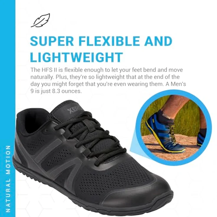 Xero Shoes HFS II, Herren Laufschuhe mit natürlichem Laufgefühl, vegan, Größe 47, Schwarz – Bild 4