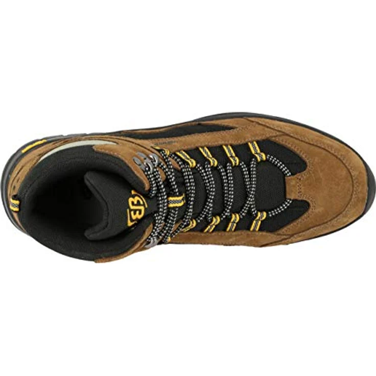 BRÜTTING Trekkingschuhe Herren, robuster Wanderschuh aus Veloursleder, braun, flache Gummisohle, Schnürverschluss – Bild 5