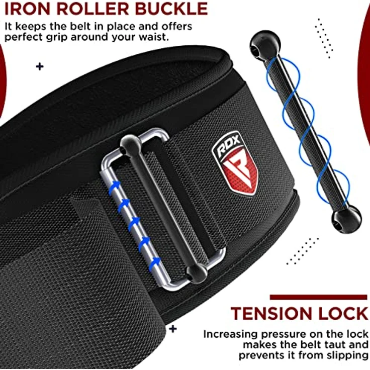 RDX 6.5” Gewichthebergürtel, Auto-Lock Trainingsgürtel, Krafttraining Powerlifting Fitness Bodybuilding Gürtel, Gewichtheben Gepolstert Gym Weight Lifting Belt, Männer Damen Kreuzheben Workout – Bild 2