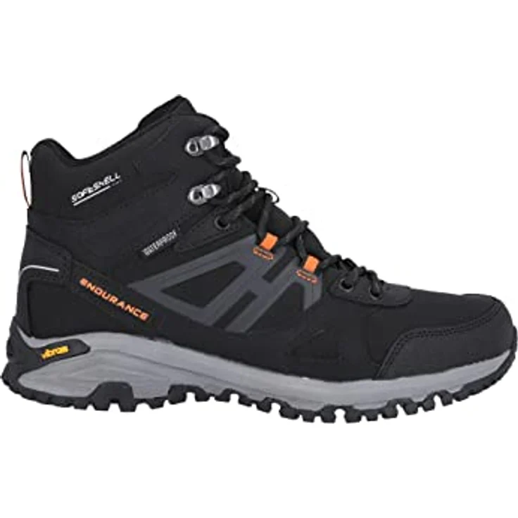 ENDURANCE Museu Outdoor-Stiefel, wasserdicht mit Vibram Gummi Außensohle und reflektierenden Elementen, 1001 Black, Größe 45 – Bild 3