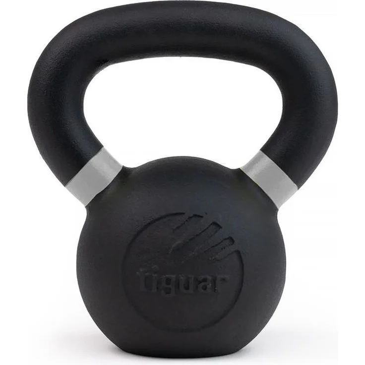 Tiguar Kettlebell 10 kg, einteilig gegossen für erhöhte Stabilität, ergonomisch geformter Griff, kratzfeste matt beschichtete Oberfläche