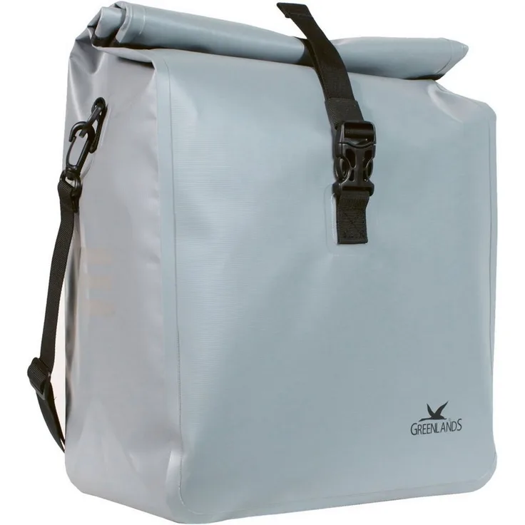 GREENLANDS BICYCLE BAGS Fahrradtasche, 100% wasserdicht mit Roll-Topverschluss, grau, 18/23 Liter