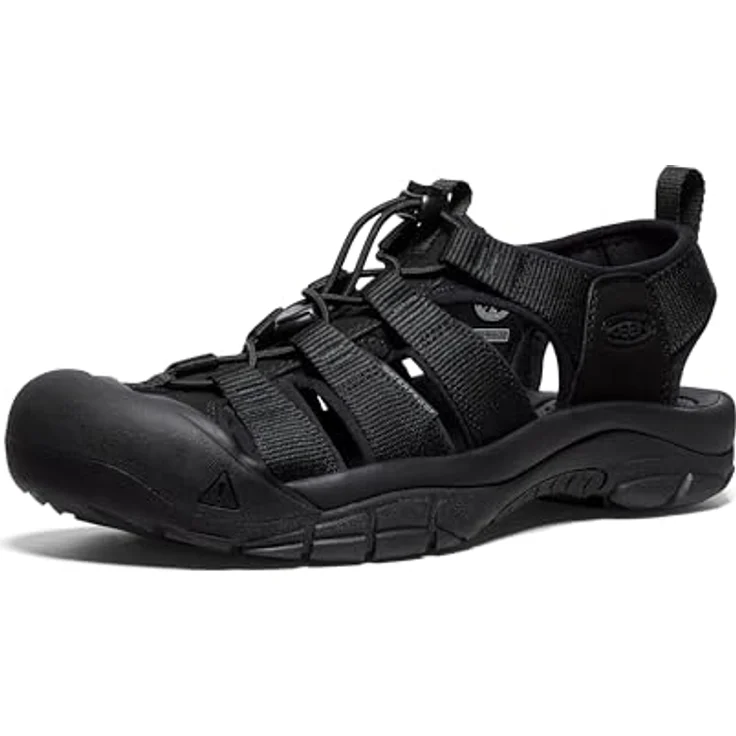 KEEN Newport H2 Herren Wandersandalen, Gummi-Laufsohle mit multidirektionalem Stollenmuster, Black/Steel Grey, Größe 40.5 – Bild 1