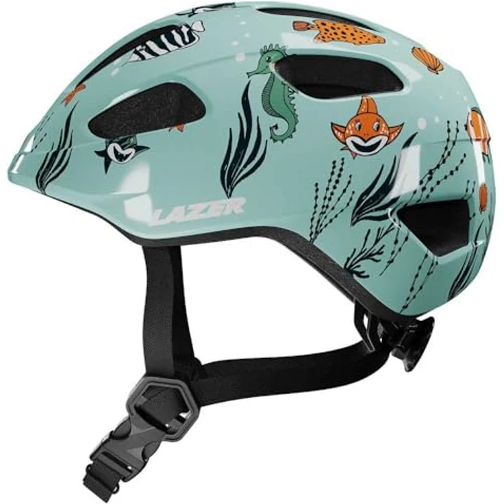 Lazer Pnut 2.0 KinetiCore, Kinder-Fahrradhelm mit Schläfenschutz, Sealife – Bild 3