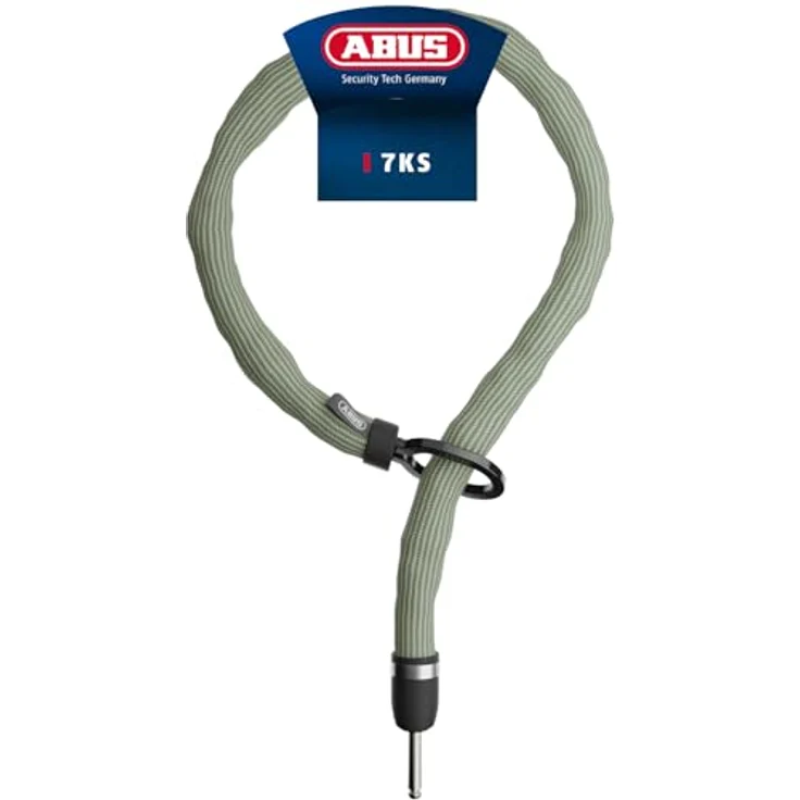 ABUS Einsteckkette Adaptor Chain Superior 7KS, 100 cm lange Stahlkette mit 7 mm Stärke, grün - Fahrradschloss für Fahrrad und E-Bike, passend zu Rahmenschloss oder Alarmbox 2.0 – Bild 1