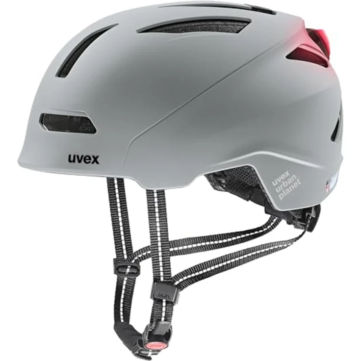 Uvex Urban Planet LED, Cityhelm mit integriertem LED-Licht, Größe 54-58 cm, Nashorn  – Bild 6