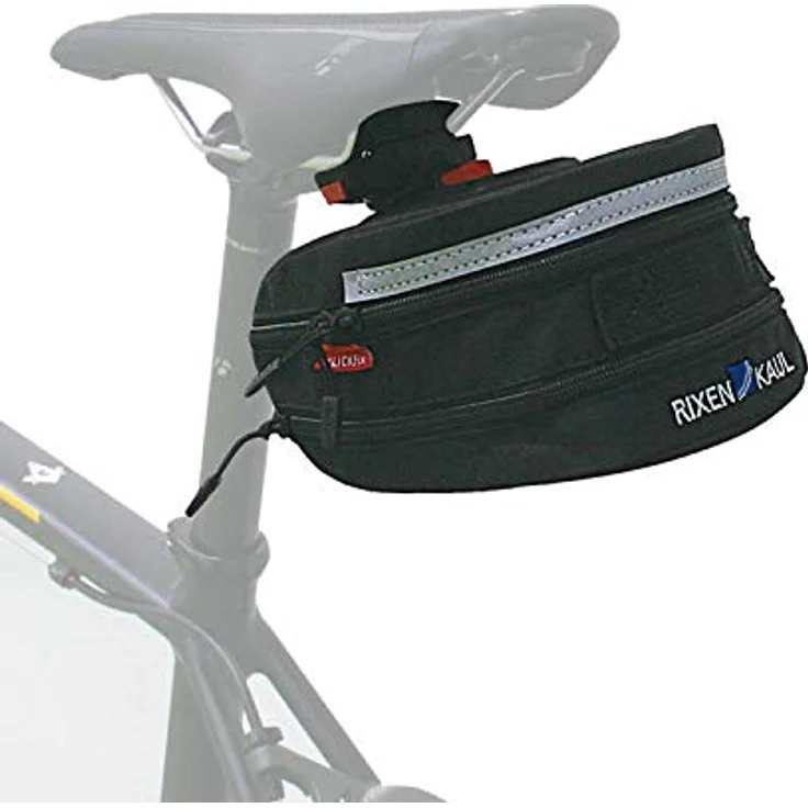 KLICKfix Micro 200 Satteltasche erweiterbar Fahrradtasche schwarz – Bild 3