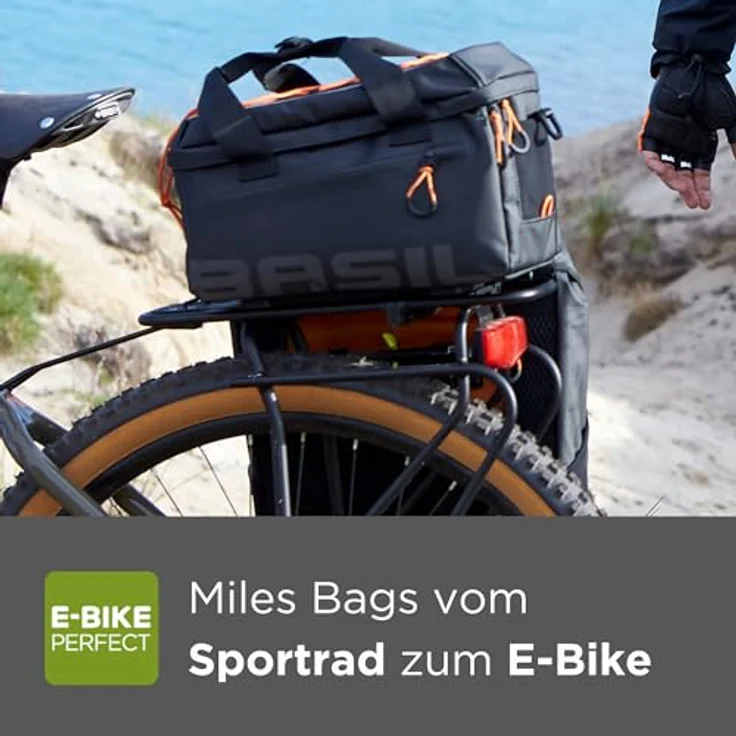 Basil Miles Hinten Fahrradtasche Polyester Grau 17 l 5 kg – Bild 5