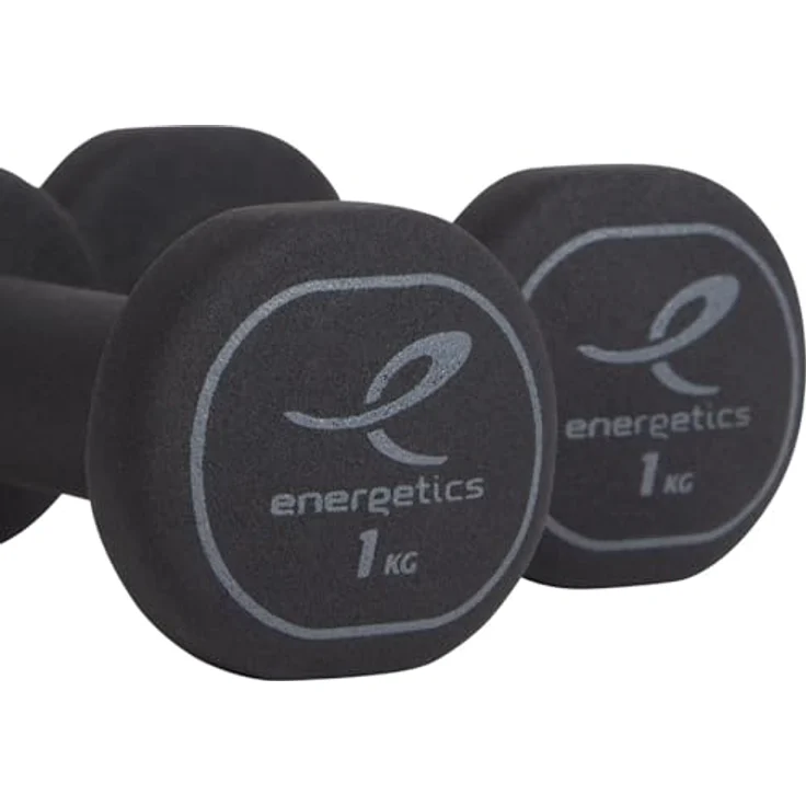 Energetics Neoprene Hantel, 2 x 4,0 kg, Schwarz/Grau, langlebig und pflegeleicht, anfängerfreundlich – Bild 5
