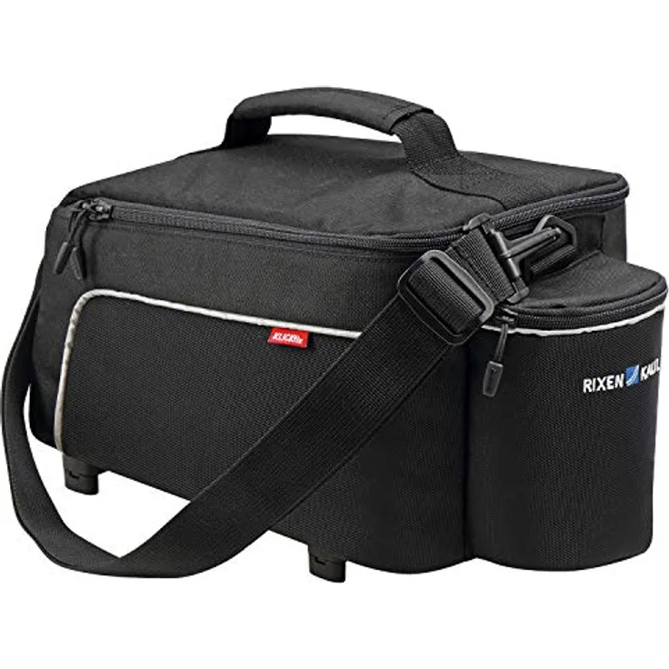 Rixen & Kaul Velotasche Rackpack, 8 l Gepäckträgertasche mit Flaschenfach, verstellbarer Breite, Diebstahlschutz und Regenhaube