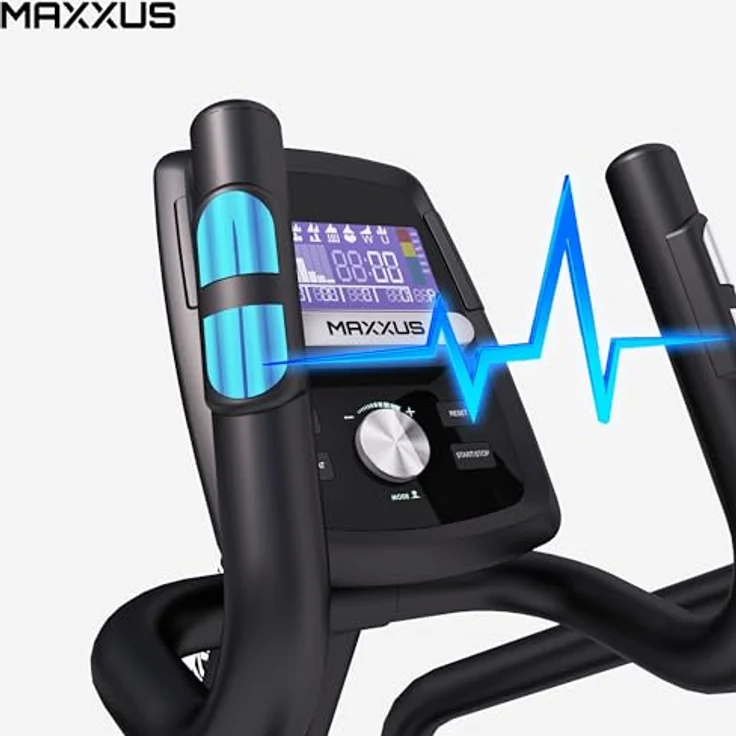 MAXXUS Crosstrainer CX 4.3f - Klappbar, Für Zuhause, mit Magnetbremssystem, LCD Display, Pulsmesser, 24 kg Schwungmasse, 16 Widerstandsstufen, 12 Programme - Ellipsentrainer, Elliptischer Heimtrainer – Bild 5