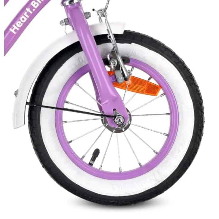 Sun Baby Heart Bike, 12 Zoll Mädchenfahrrad mit Stützrädern, lila, max. Gesamtgewicht 50 kg – Bild 9