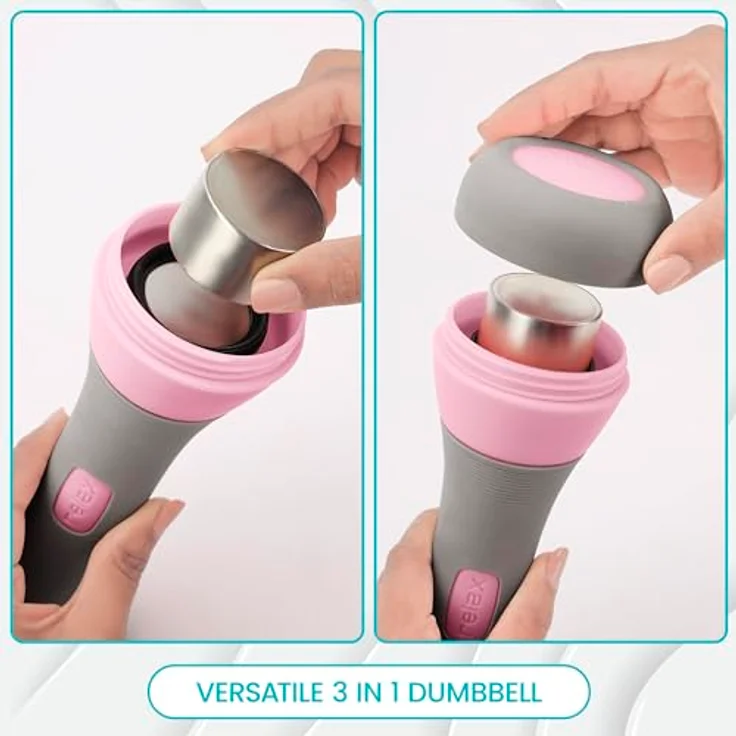 Belle Vous Verstellbare Hanteln 3-In-1 Set, 2er Pack 1-2KG (2.2-4.4lbs) mit 8x 250g Gewichtsblöcken, rutschfester Griff, für Männer und Frauen – Bild 5