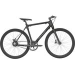 Sharp Hybrid Gravel E-Bike mit Carbon-Riemenantrieb, integriertem Farbdisplay und App, BK-RS08-EB, Elektrofahrrad in elegantem dunklem Mattschwarz
