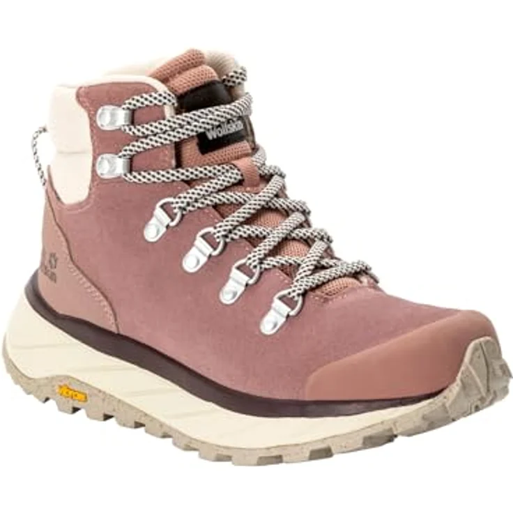 Jack Wolfskin TERRAVENTURE URBAN MID W, Mittelhohe Wanderschuhe aus wasserabweisendem Veloursleder mit VIBRAM-Außensohle, schwarz – Bild 4