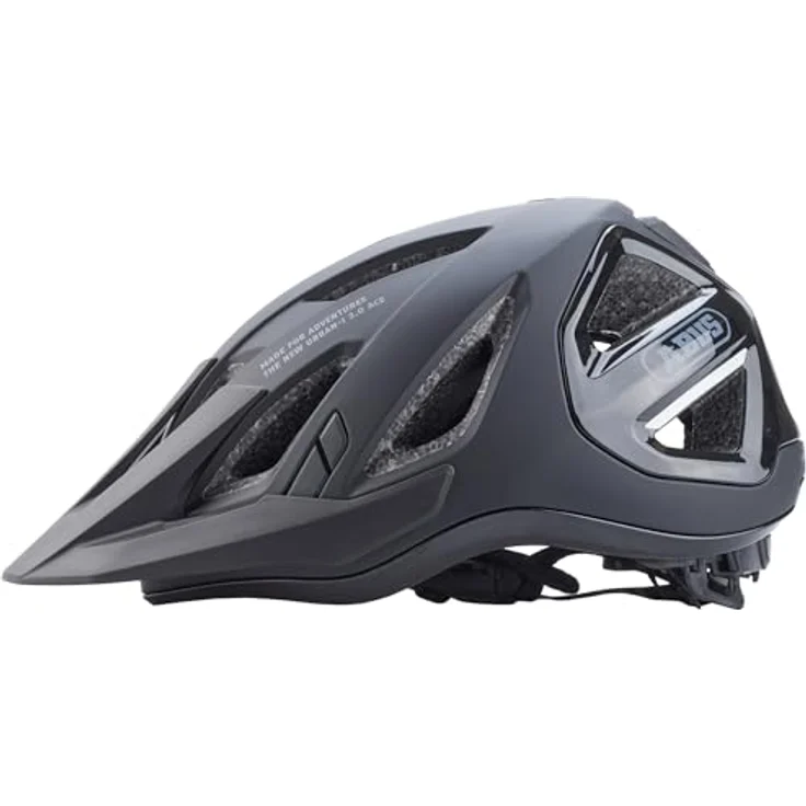 ABUS Urban-I 3.0 ACE, sportlicher Fahrradhelm mit LED-Rücklicht, verlängerter Schirm und Magnetverschluss, Schwarz, Größe L – Bild 4