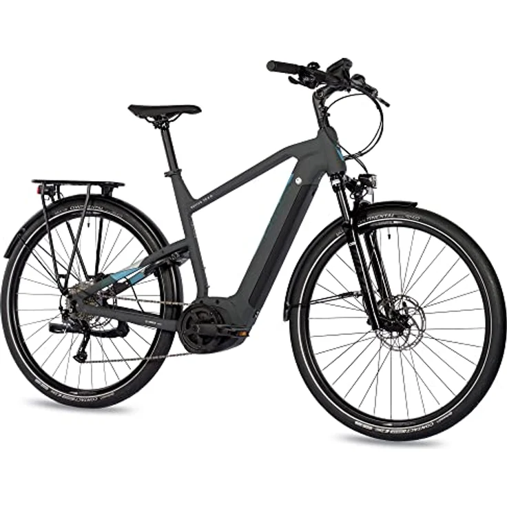 Airtracks 28 Zoll E-Bike Herren Trekking Fahrrad Motiv TR.2.0 Schwarz Matt Bosch Performance LINE POWERTUBE 625Wh 9 Gang Shimano RD-M2000 SGS (54cm) – Bild 1