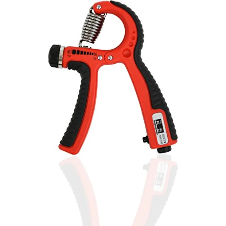 Gymstick Adjustable Hand Grip with Counter, verstellbarer Widerstand 10-40 kg, ergonomischer Griff mit eingebautem Zähler