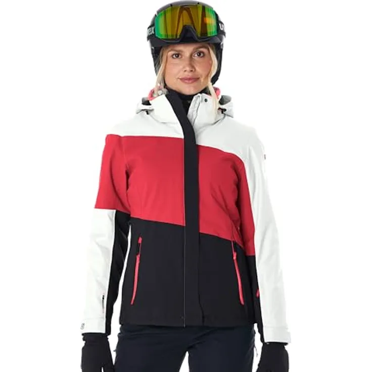 Killtec KSW 67 WMN Skijacke, atmungsaktiv und wasserdicht, modern red, Größe 46