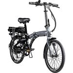 ZÜNDAPP Z120 20 Zoll E Bike Faltrad Damen Herren Elektrofahrrad klappbar Fahrrad Elektro Klapprad Ebike Pedelec E-Bike Erwachsene Klappfahrrad (schwarz/grau, 28 cm) - Kompaktes Design, kraftvoller Antrieb bis 25 km/h, 115 km Reichweite