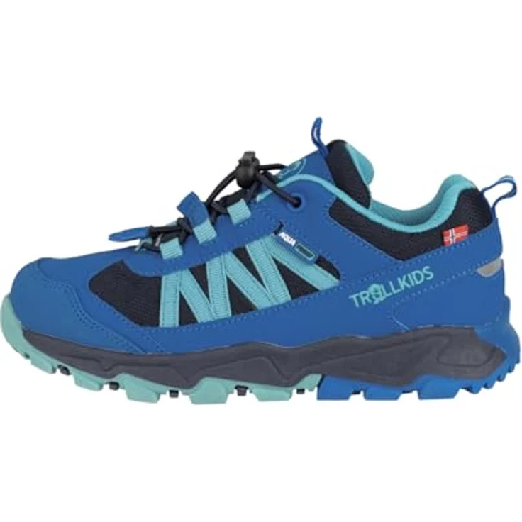 TROLLKIDS Tronfjell Hiker Low, wasserdichte Kinder Trekking Schuhe mit Schnellschnürung, blau, EU 37 – Bild 1