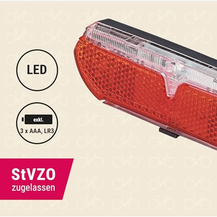 Prophete LED-Batterierücklicht, Fahrradbeleuchtung mit hoher Sichtbarkeit – Bild 2