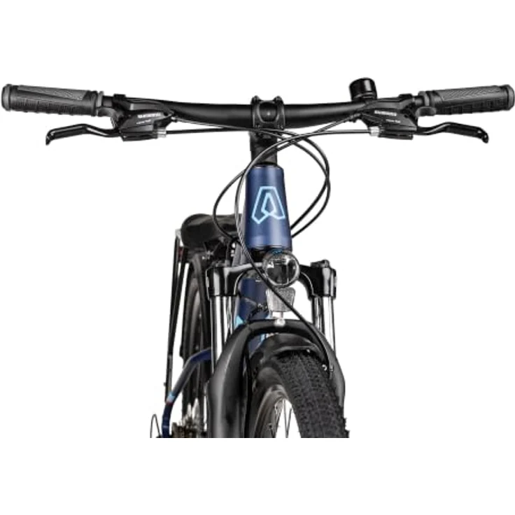Axess Mountainbike Stipe 26 DX, 14 Gang Shimano Tourney RD-TX801 Kettenschaltung, mechanische Scheibenbremsen, Straßenausstattung, blau – Bild 3