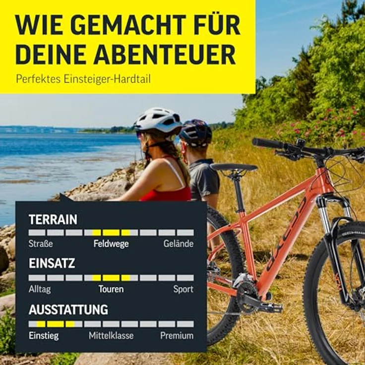 Axess DEBRIS Hardtail Mountainbike 29 Zoll, orange, mit Remote-Lockout und 2x8 Shimano Schaltung – Bild 2