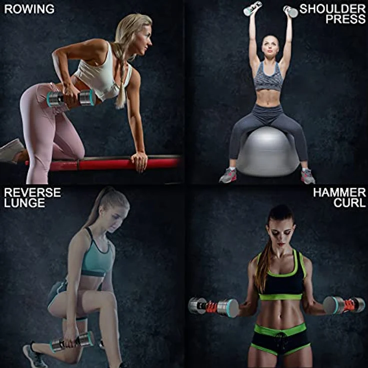 Dripex Hanteln Set Einstellbare Hanteln 2x7.5kg, Kurzhanteln aus Stahl enthalten. 2,5kg 5kg 7,5kg 10kg 15kg 25kg 30kg 50kg Fitness Hanteln 15 KG mit Schaumstoff Griff für Zuhause – Bild 5