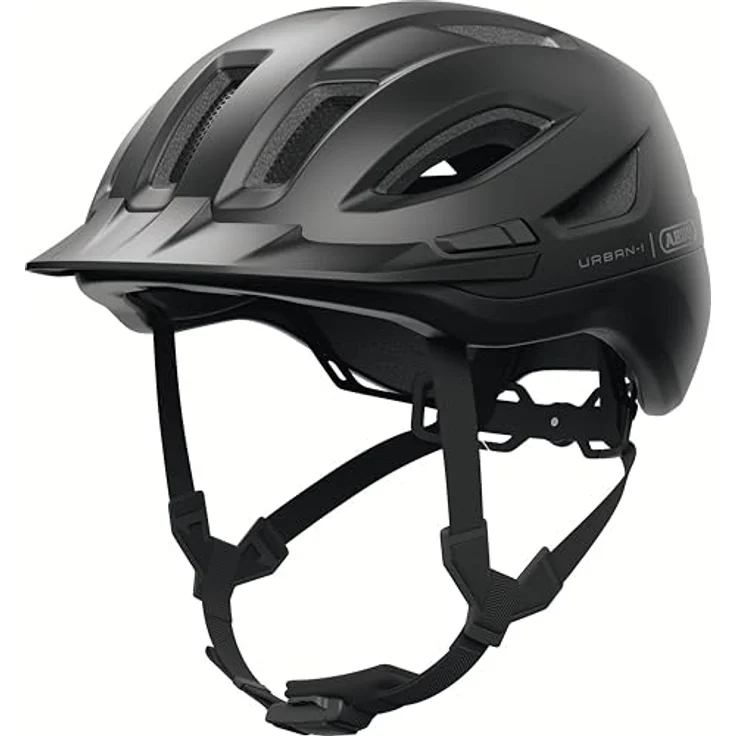 ABUS Urban-I 4.0 ACE, Fahrradhelm mit aufladbarem Rücklicht, 4 Leuchtmodi, Schirm und magnetischem Verschluss, Größe S, schwarz – Bild 4
