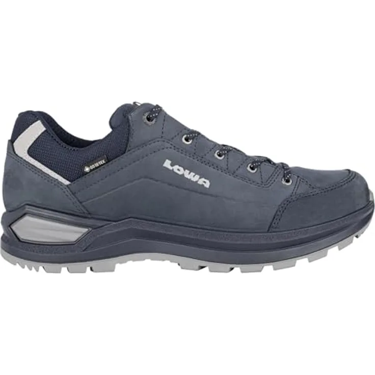 Lowa Renegade EVO Low GTX, All-Terrain Wanderschuh aus Nubukleder, wasserdicht, navy/stein