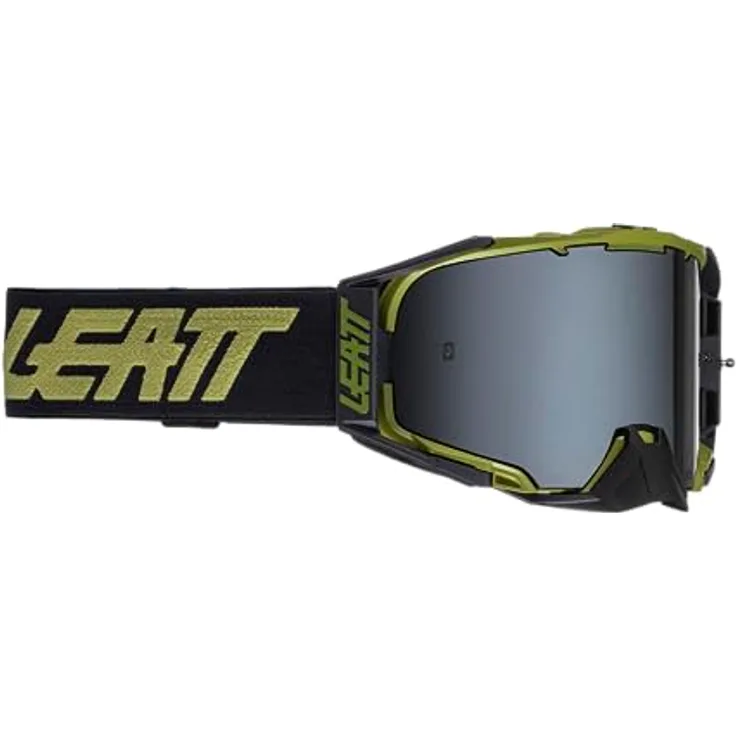 Leatt Velocity 6.5 Wüstenbrille, permanente Anti-Beschlag-Doppelscheibe, Sand/Limette, Platinlinse