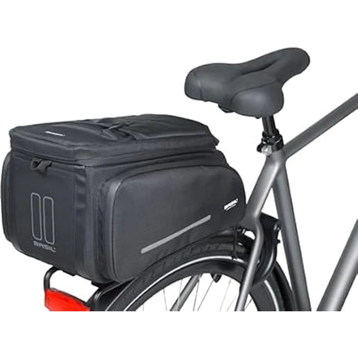 Basil Gepäckträgertasche Move MIK, wasserabweisend, erweiterbar, 10-26 Liter, schwarz – Bild 4