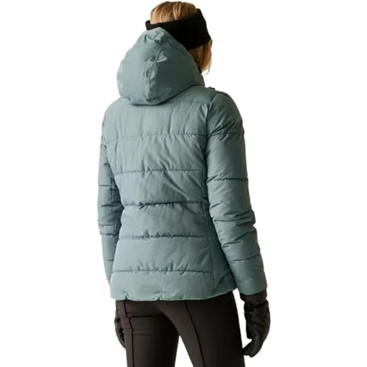 Regatta Dare 2b Glacier Skijacke Damen, wasserdicht und atmungsaktiv, in Element Grey, Größe 44, mit Swarovski-Kristallen und hochwärmender Wattierung – Bild 2