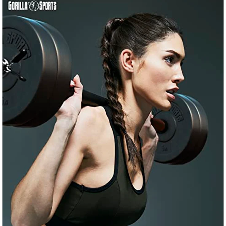 GORILLA SPORTS® Hantelscheiben - Einzeln/Set, 1,25kg, 2,5kg, 5kg, 7,5kg, 10kg, 15kg, 27,5kg, 30kg Gewichte, 30mm Bohrung, aus Kunststoff - Gewichtsscheiben, Hantelscheiben-Set, Hanteln – Bild 5