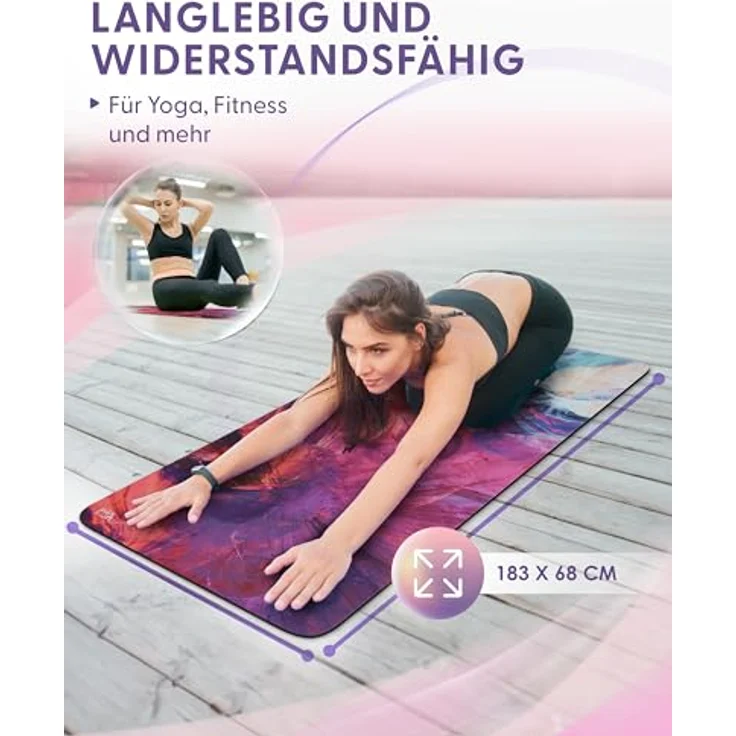 CASAFIT Casa Fit Premium Yogamatte, rutschfest, extra dick und langlebig, ideal für Yoga, Pilates und Gymnastik – Bild 5