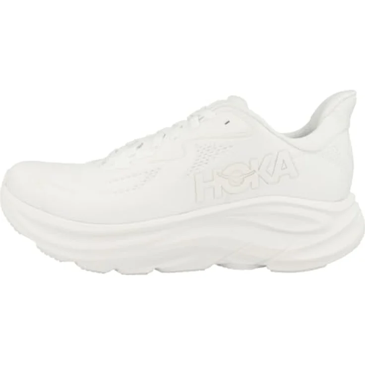 Hoka Clifton 10, Damen Laufschuhe mit optimaler Dämpfung und atmungsaktivem Obermaterial, Weiss – Bild 1