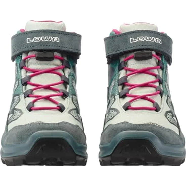 Lowa Maddox Pro GTX Mid VC Jr, wasserdichte Kinder Wanderschuhe mit griffiger Laufsohle, Petrol/Pink, EU 32 – Bild 3