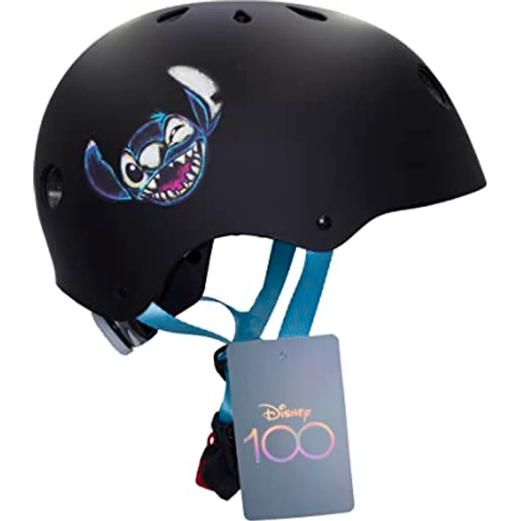 Seven Helme Stitch D100, Disney/Marvel Kinderfahrradhelm mit 13 Belüftungsöffnungen, Kopfumfang 52-56 cm, Sonderedition zum 100. Geburtstag von Disney – Bild 1