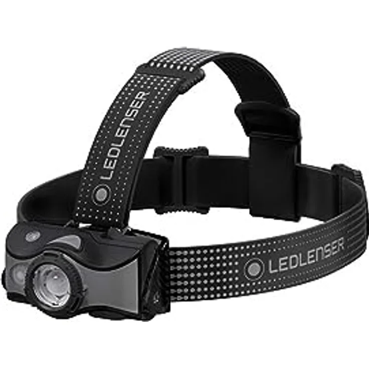 Ledlenser MH7, wiederaufladbare Stirnlampe mit 600 lm Lichtleistung, schwarz/grau