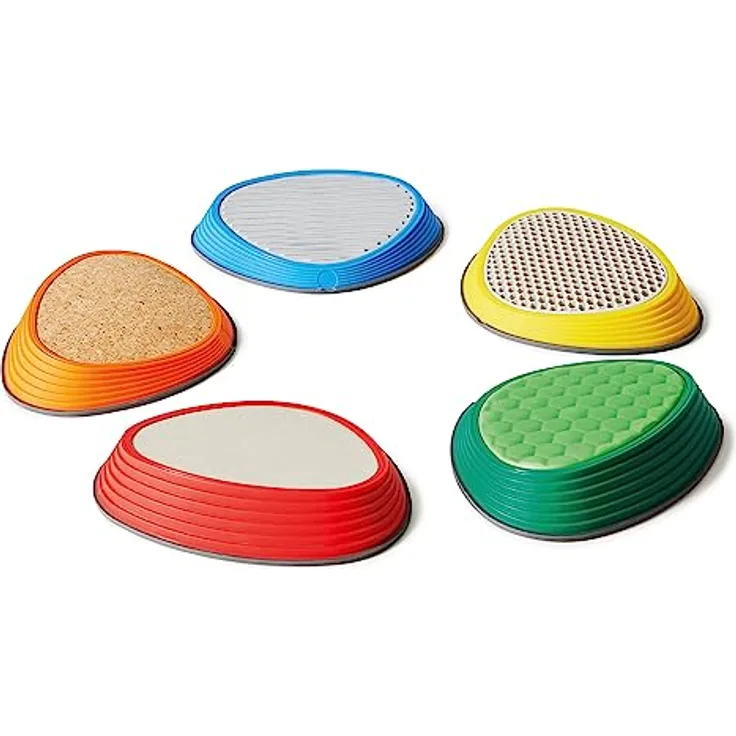 Gonge Taktile Fluss-Steine 5-er Set, für taktilen Spielspaß und Balancetraining