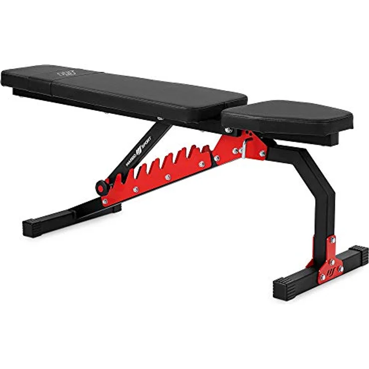 Marbo Sport Verstellbare Trainingsbank MH-L114 2.0, Hantelbank Schwarz, belastbar bis 200 kg, 9 Rückenlehnenwinkel, reißfeste Polsterung – Bild 2