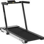 MAXXUS Laufband M8 - Elektrisch, 2 PS, 12 km/h, Klappbar, Lauffläche 125x45cm, mit Bluetooth, LCD, App Steuerung, Rollen, Tablet Halterung, Rot/Silber/Bronze - Fitnessgerät für Zuhause, Büro, Training