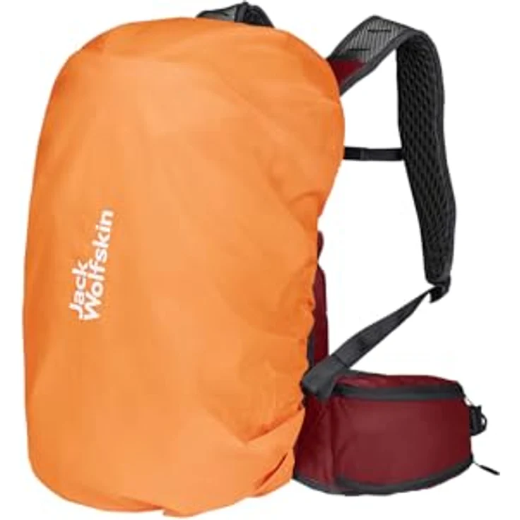 Jack Wolfskin Cyrox Shape 20, Wanderrucksack 49 cm, 100% Polyamid, tiefes Rubinrot – Bild 6
