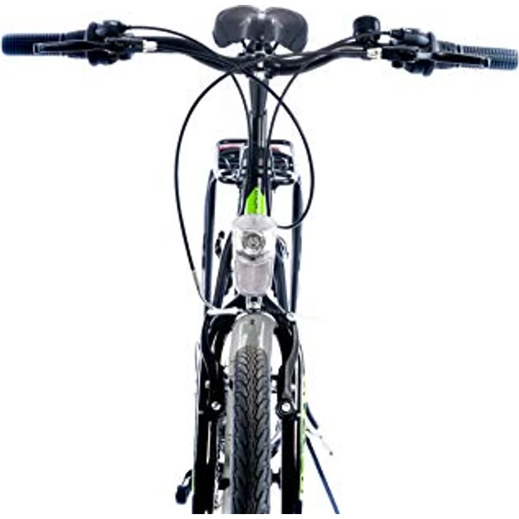 Rezzak 24 Zoll Fahrrad Jungenfahrrad Kinderfahrrad Herrenfahrrad City Bike 21 Gang schwarz grün NEU-047 - Shimano-Schaltung, Aluminium-Felgen, Batteriebetriebene Beleuchtung – Bild 5