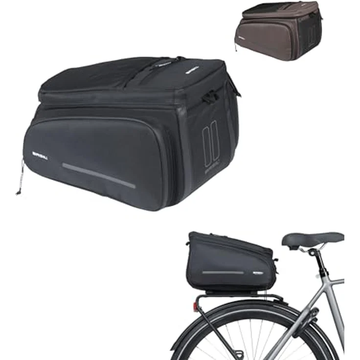 Basil Gepäckträgertasche Move MIK, wasserabweisend, erweiterbar, 10-26 Liter, schwarz – Bild 1