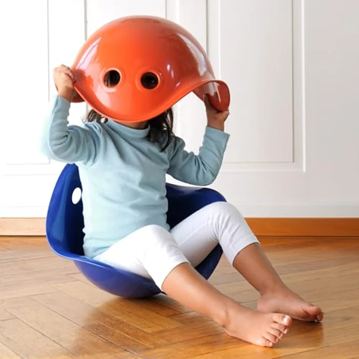 MOLUK Bilibo Terracotta, Balance- und Spielschale, motorikförderndes Lernspielzeug für Kinder ab 2 Jahren, wetterfest und langlebig – Bild 4