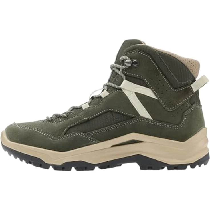 Lowa Ventierra QC GTX, wasserdichter Wanderschuh aus Veloursleder/Textil mit GORE-TEX-Membran, olivgrün/beige – Bild 2